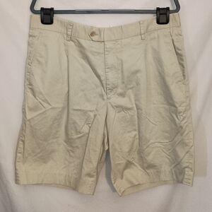 Mens Burberry Golf Khaki Tan Beige Shorts Size 37 w/ Flaw